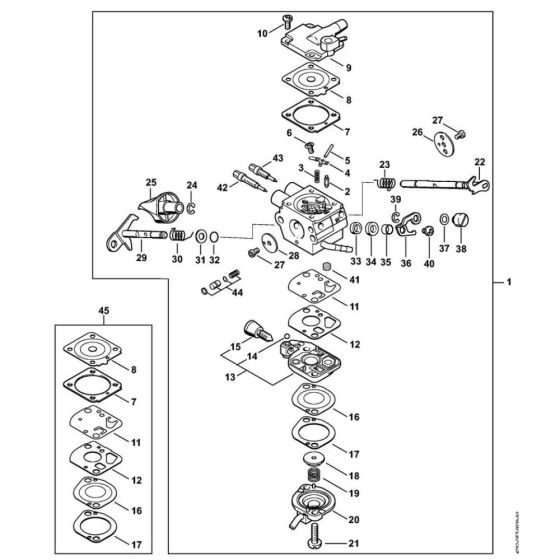 Carburetor for Stihl BR 550