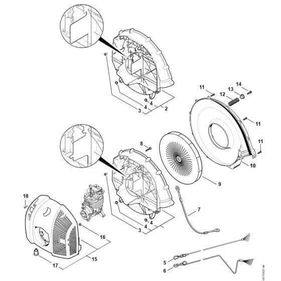 Fan Housing for Stihl BR 550