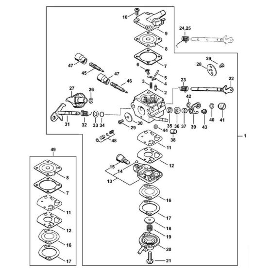 Carburetor C1Q-S100 for Stihl