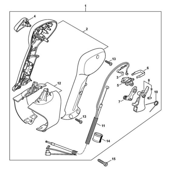 Control Handle for Stihl BR 600