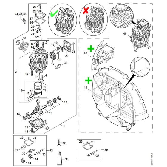 Engine for Stihl BR 600