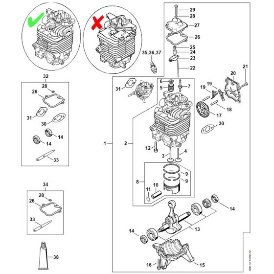 Engine for Stihl BR 700