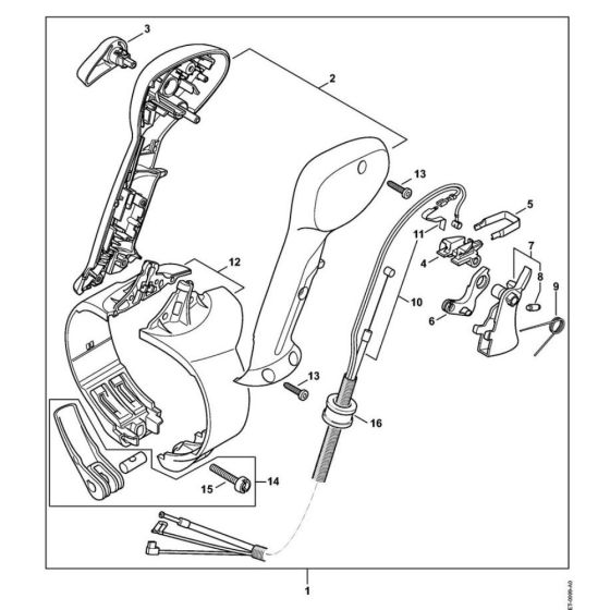 Control Handle for Stihl BR 700