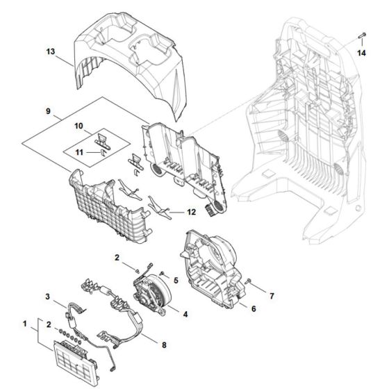 Electric Motor Assembly for Stihl