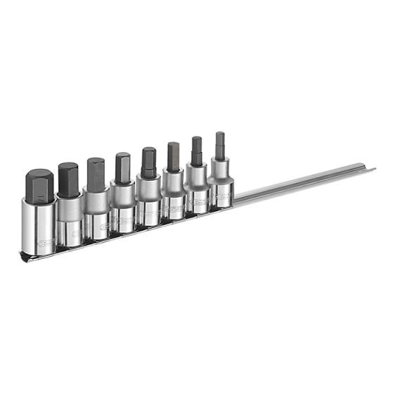 Hex Bit Socket Set of 8 1/2in Drive by Britool - E032904