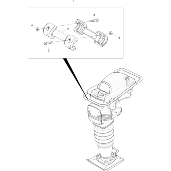 Roller Kit Assy for Wacker BS50-2 Later (Walbro, Auto Choke Carb) Rammer