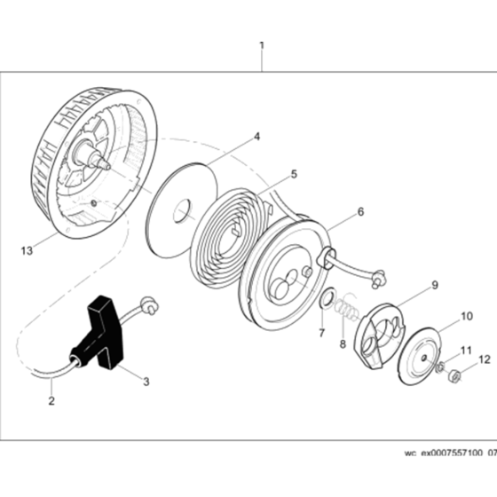 Starter Assembly for Wacker Neuson BS50-4 Trench Rammer