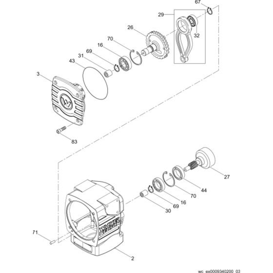 Crankcase Assembly for Wacker Neuson BS50-4 Trench Rammer