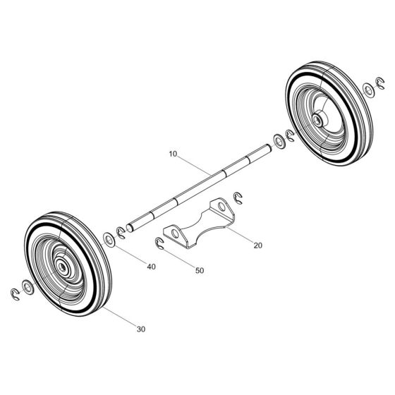 Wheel Assembly for Wacker BS50-4As