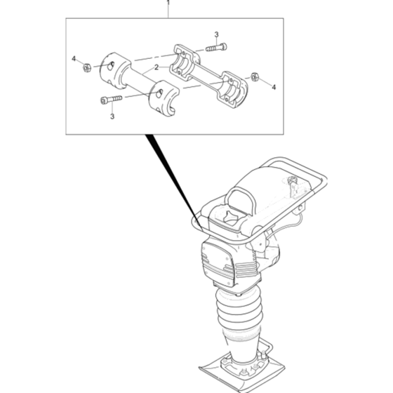 Roller Kit Assembly for Wacker BS500 Trench Rammers