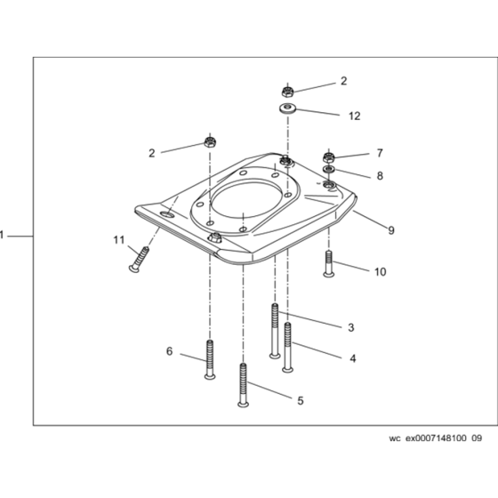 10" Ramming Shoe Kit Assembly for Wacker BS52Y Trench Rammers