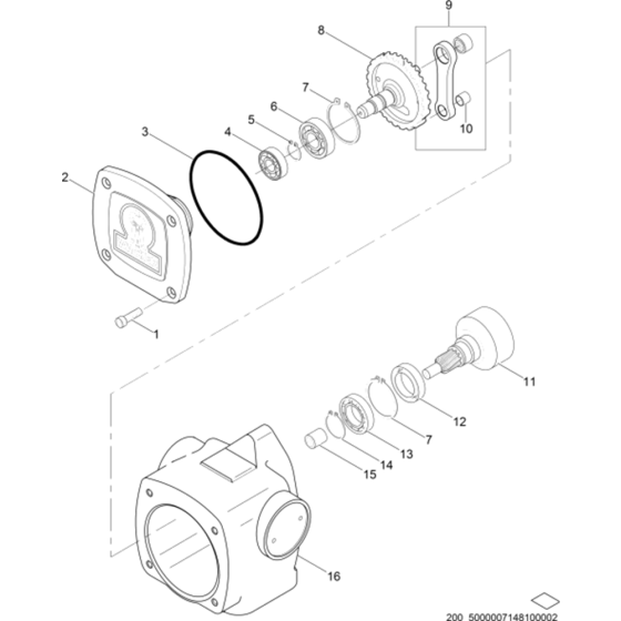 Crankcase Assembly for Wacker BS52Y Trench Rammers