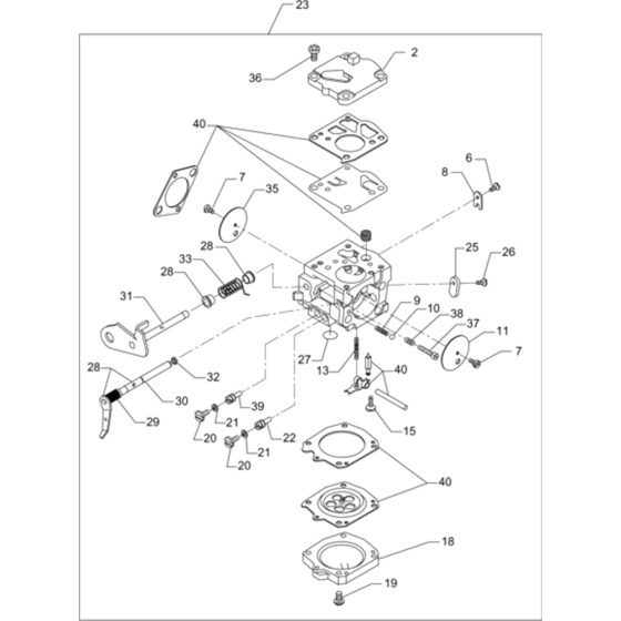 Carburettor Assembly for Wacker Neuson BS60-2 (Tillotson Carb) Trench Rammer