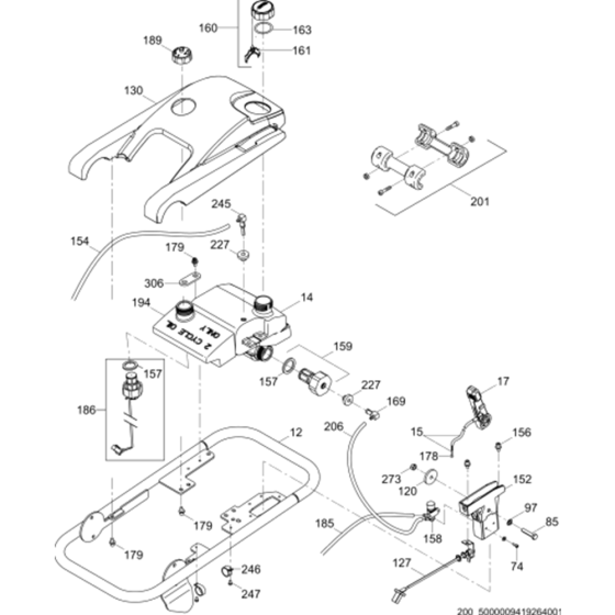 Guide Handle Assembly for Wacker Neuson BS60-2i Trench Rammer