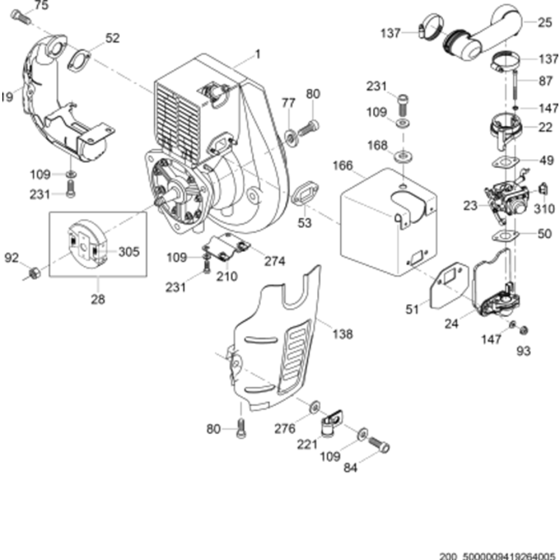 Engine Assembly for Wacker Neuson BS60-2i Trench Rammer