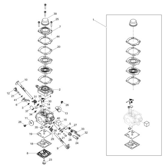 Carburettor HDA-355 Assembly