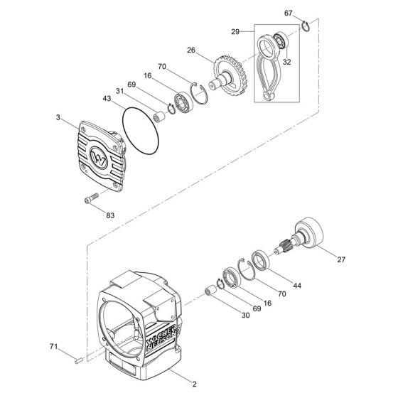 Crankcase Assembly for Wacker