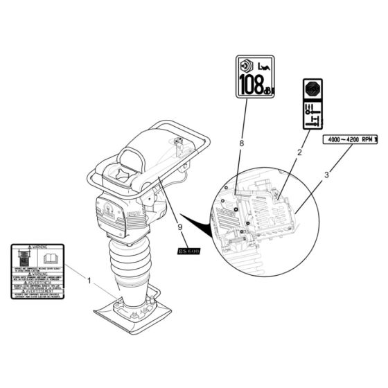 Decals for Wacker BS600-4