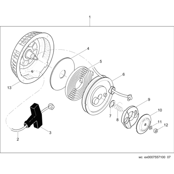 Starter Assembly for Wacker BS600 Trench Rammers