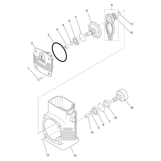 Crankcase Assembly for Wacker BS600S