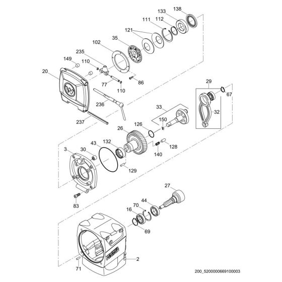 Crankcase Assembly for Wacker