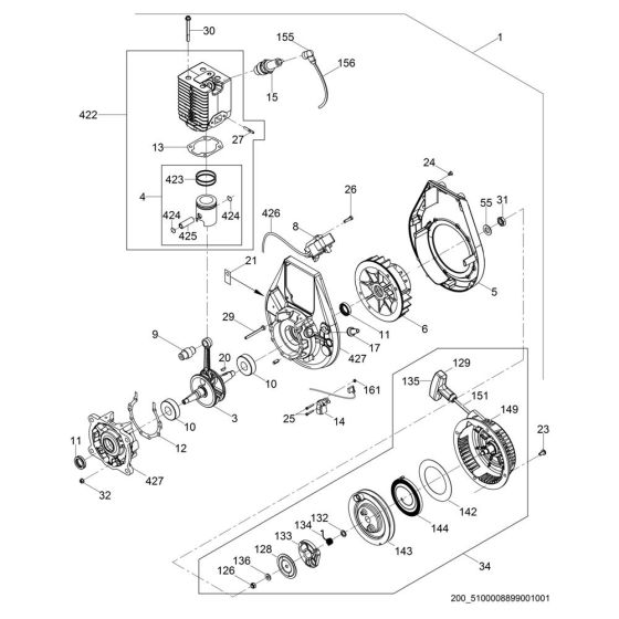 Engine Assembly for Wacker BS65-V