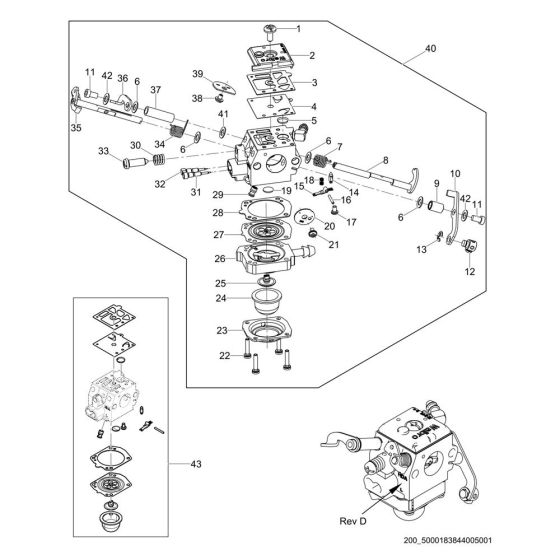 Carburettor Assembly for Wacker