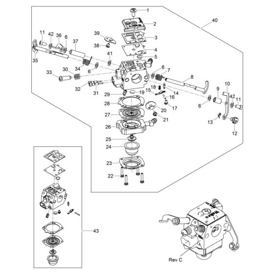 Carburettor Assembly for Wacker