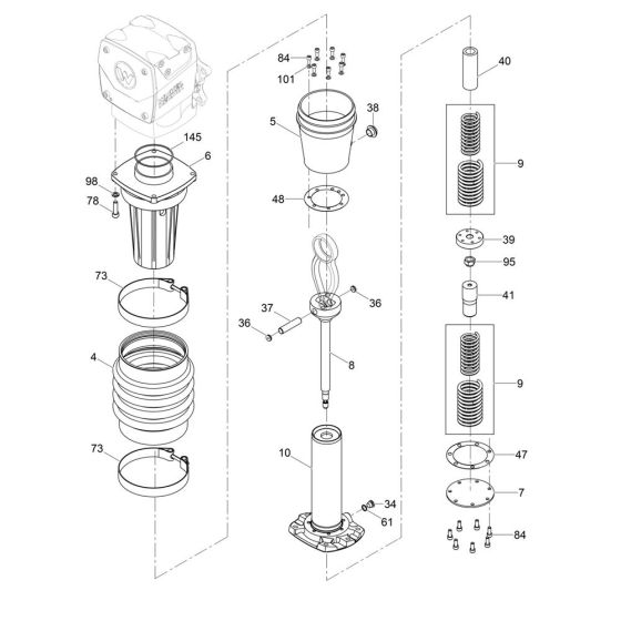 Guide Cylinder for Wacker BS70-2i