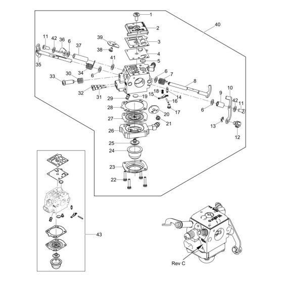 Carburettor Assembly for Wacker