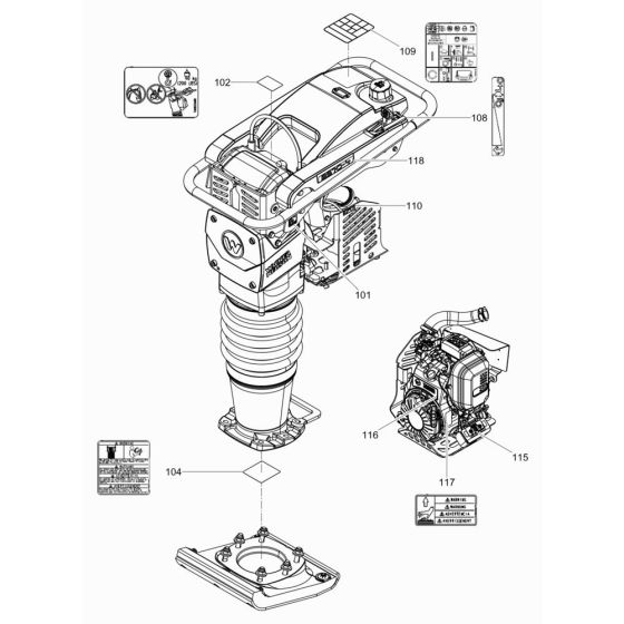 Wacker BS70-4As Decals