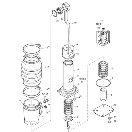 Spring and Guide Unit