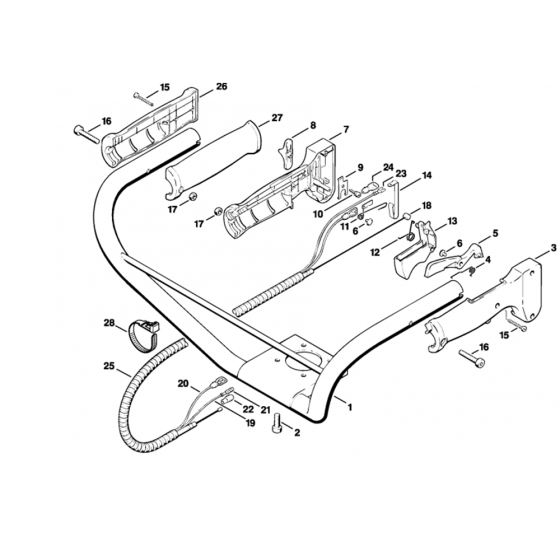 Handlebar Assembly for Stihl BT106 Earth Auger