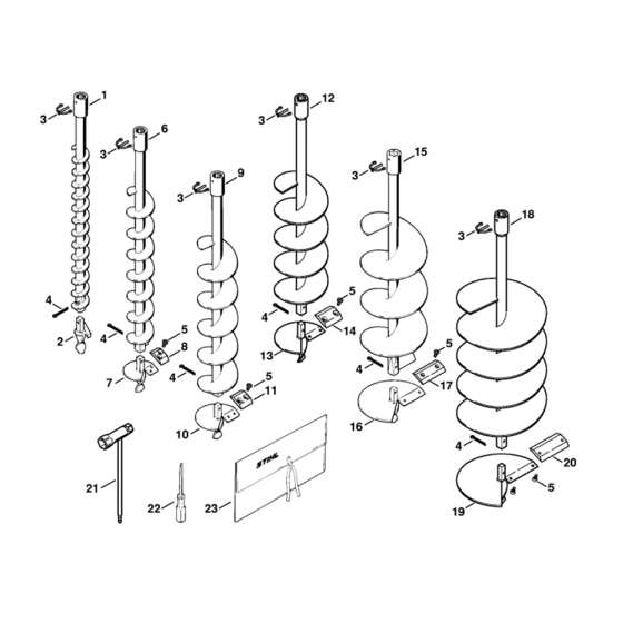 Earth auger Assembly for Stihl BT106 Earth Auger
