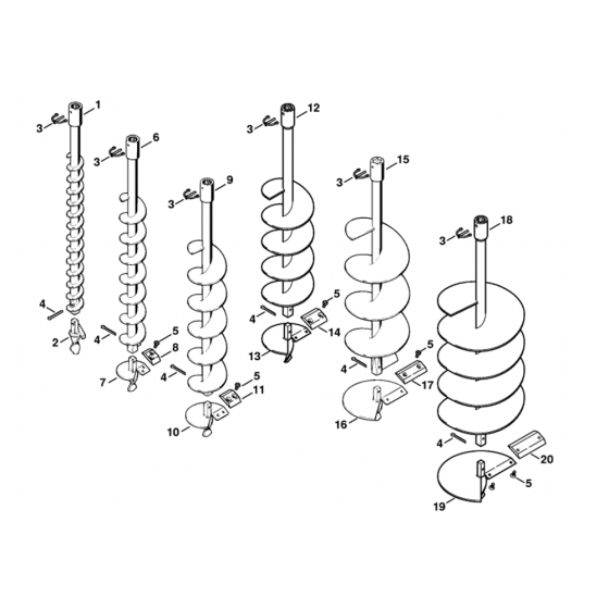 Earth Auger Assembly for Stihl BT120C Earth Auger