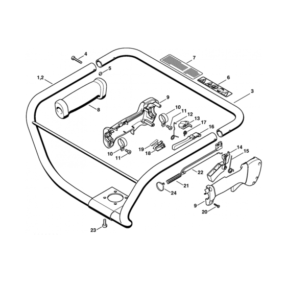 Handlebar Assembly for Stihl BT120C Earth Auger