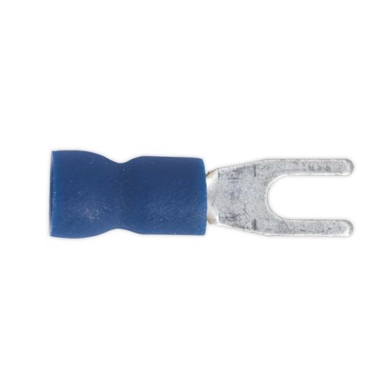 Easy-Entry Fork Terminal Dia.3.7mm (4BA) Blue Pack of 100 Sealey Part No. BT13