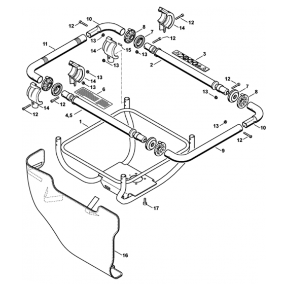 Handlebar Assembly for Stihl BT130 Earth Auger