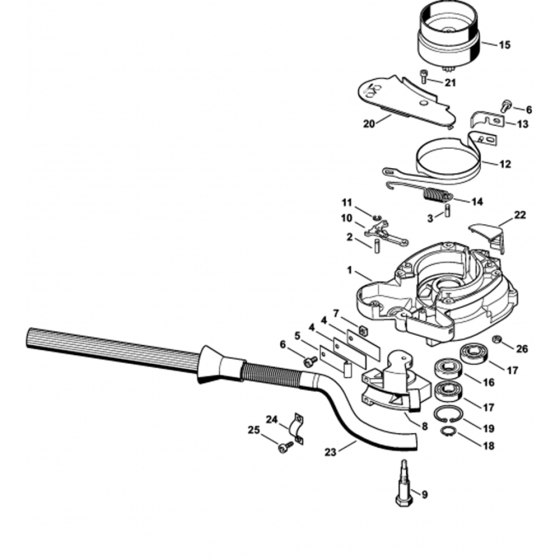 Clutch Housing, Brake Assembly for Stihl BT131 Earth Auger