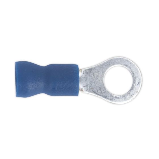 Easy-Entry Ring Terminal Dia.5.3mm (2BA) Blue Pack of 100 Sealey Part No. BT25