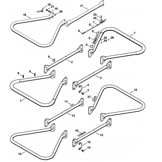 Support Frame Assembly for Stihl BT360 Earth Auger