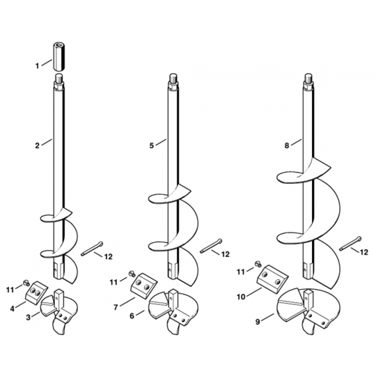 Planting Hole Drill Assembly for Stihl BT45 Earth Auger