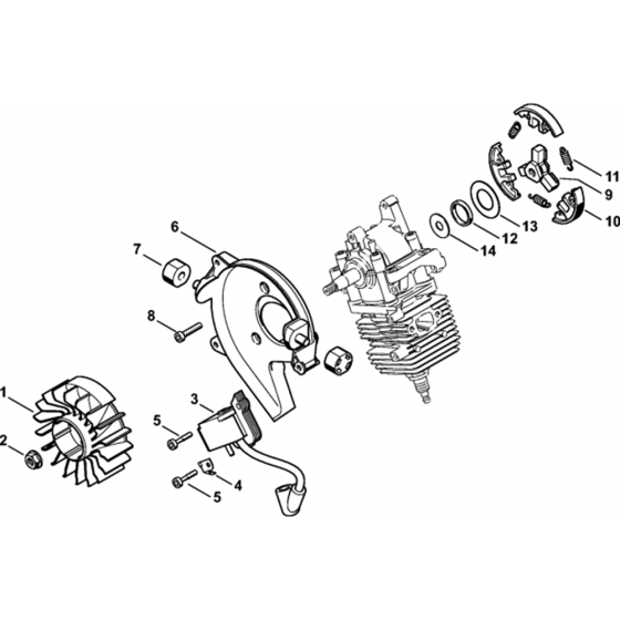 Ignition System and Clutch Assembly for Stihl BT45 Earth Auger