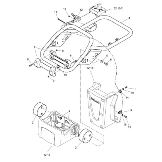 Bomag BT60 Steering Handle