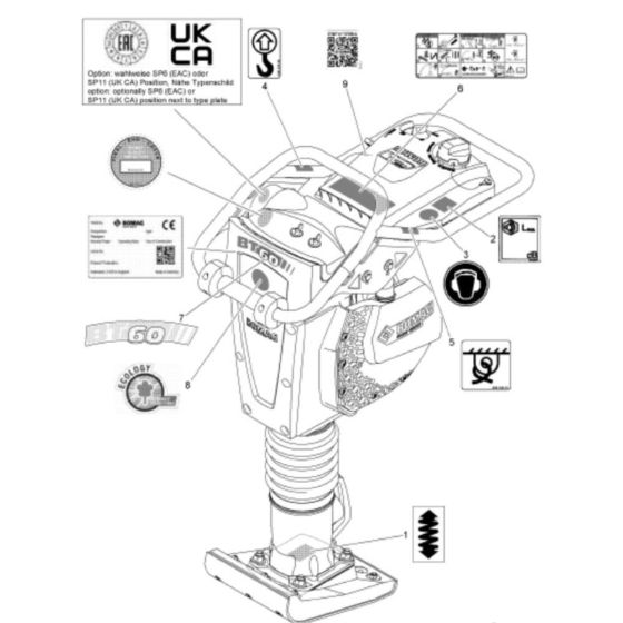 Decals for Bomag BT60