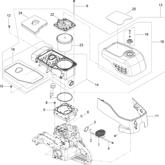 Air Cleaner Assembly for Wacker BTS635 Cut-off Saw 