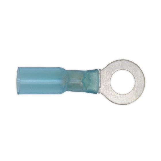 Heat Shrink Ring Terminal Dia.8.4mm Blue Pack of 25 Sealey Part No. BTSR2584