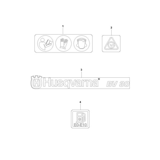 Decals for Husqvarna BV 30