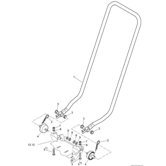 Steering Handle for Bomag BVP12/50