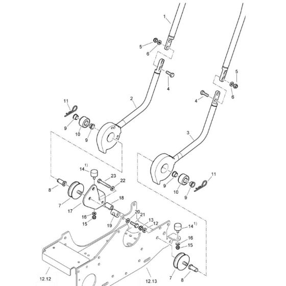 Steering Handle for Bomag BVP18/45D